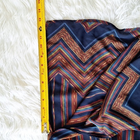 Bobeau Split Side Mock Neck Stripe Tunic Blouse - Picture 14 of 16